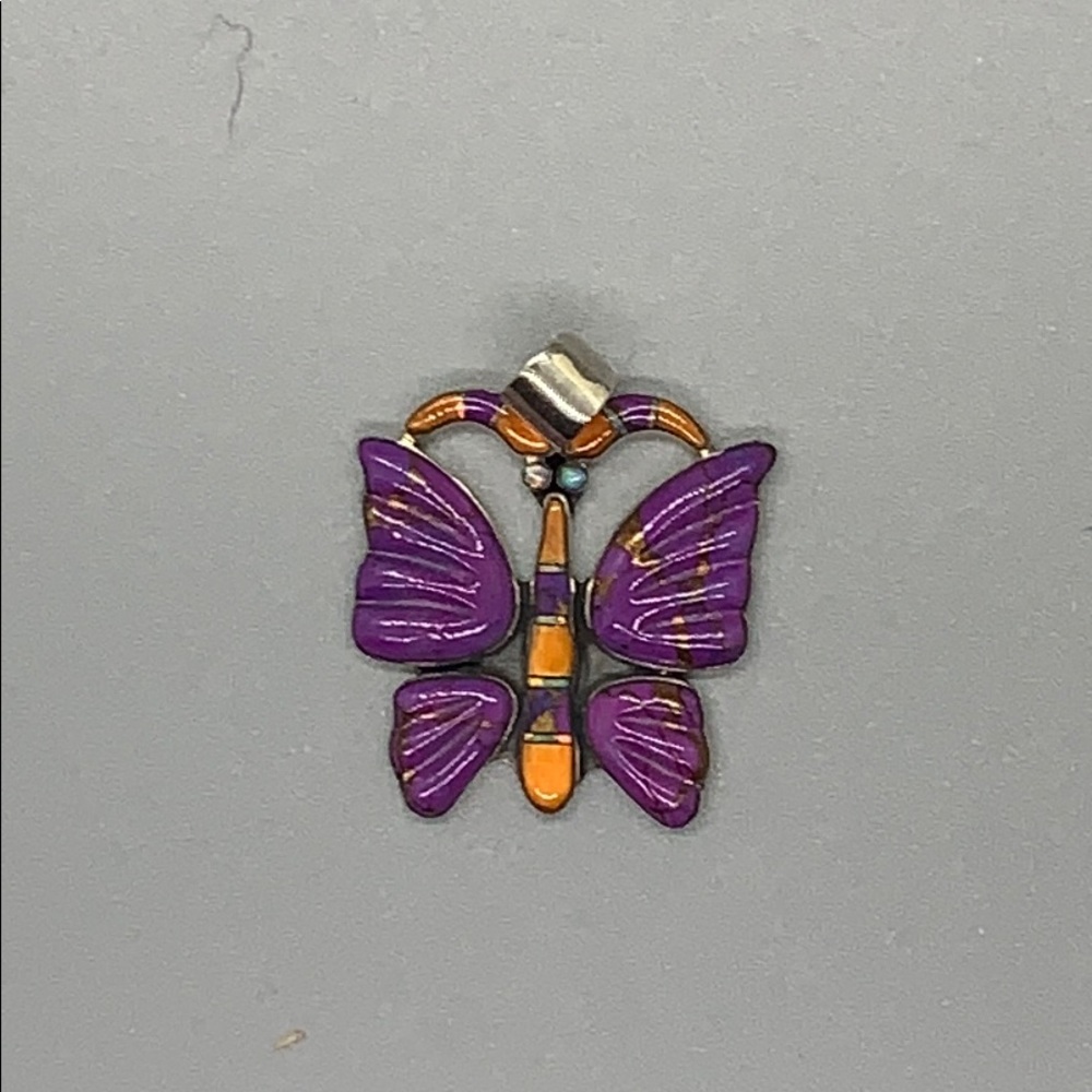 Butterfly Native American Sterling 925 Keychain